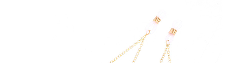 Fashion Gold Metal Eye Triangle With Diamond Pearl Chain,Sunglasses Chain