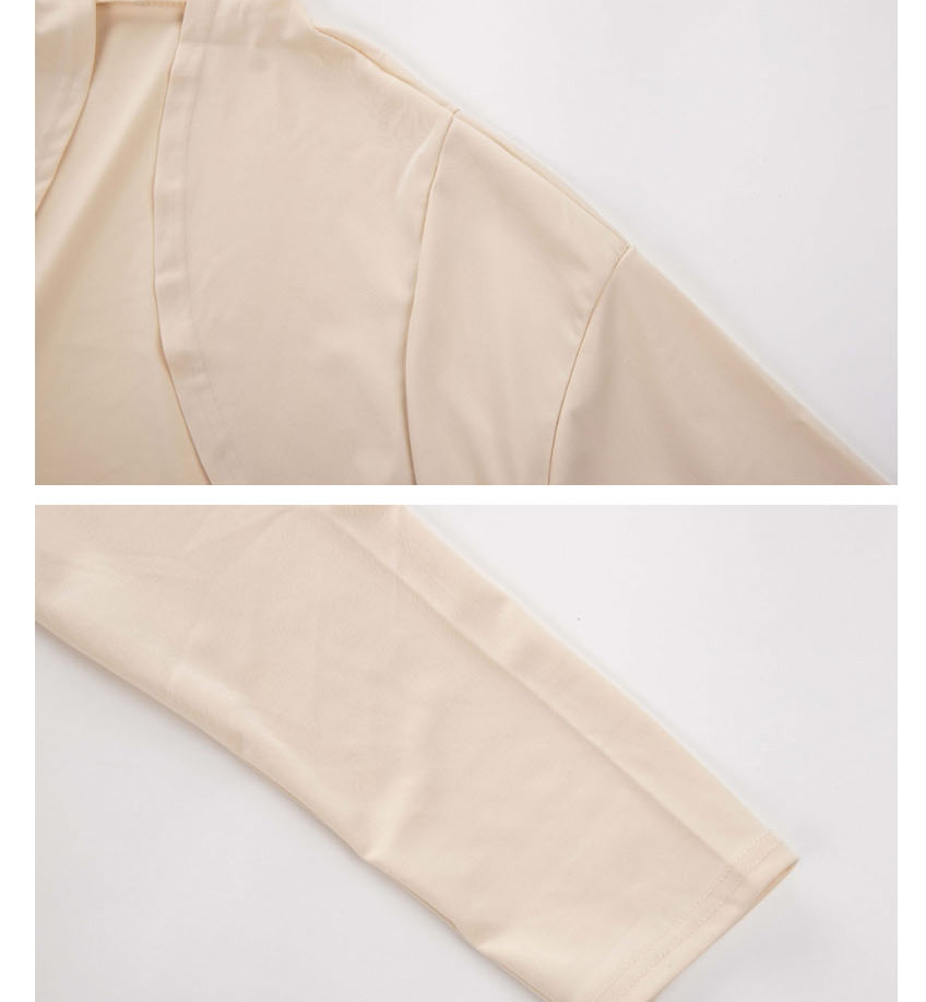 Fashion Beige Solid Color Cut Shoulder Cardigan,Sunscreen Shirts