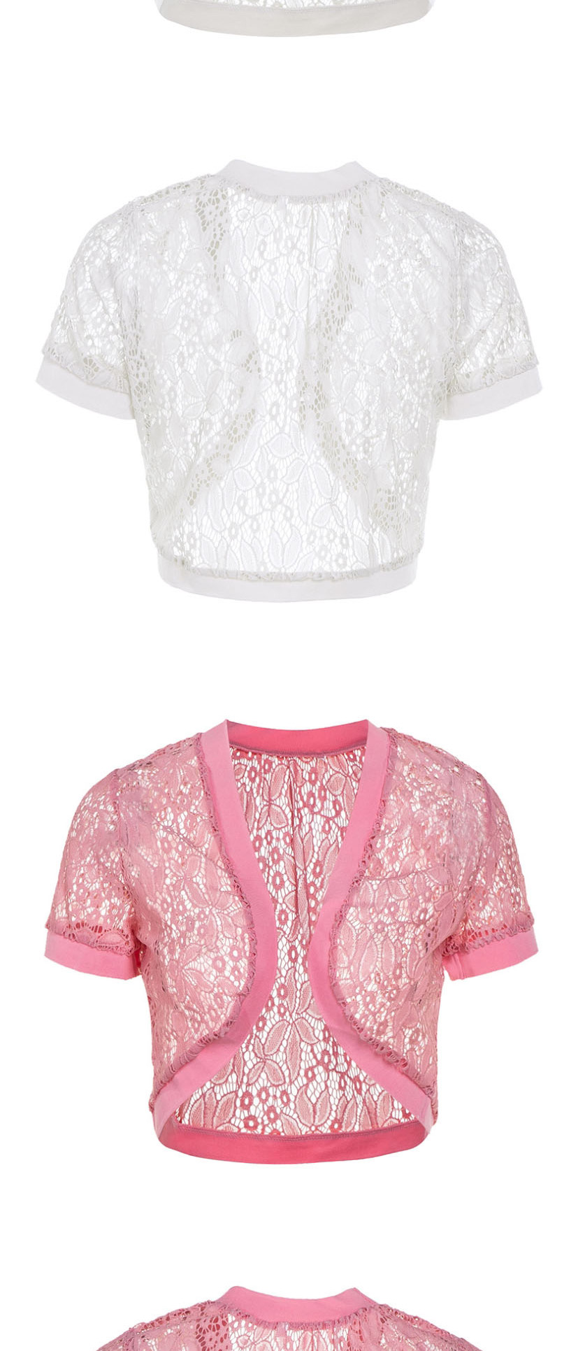 Fashion White Lace Silk Gauze Small Shawl,Sunscreen Shirts
