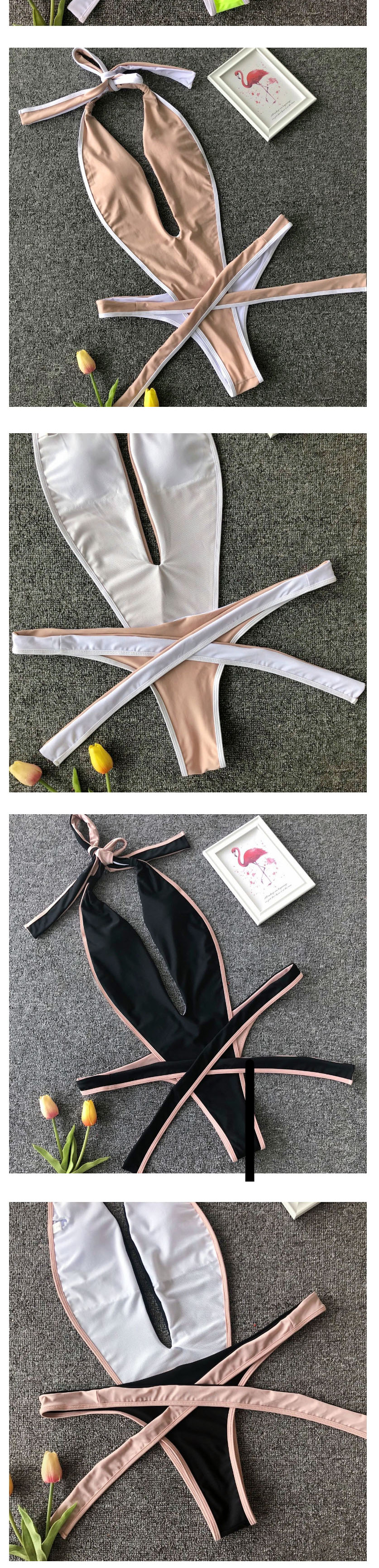 Fashion Orange Bandage Pull-up One-piece Swimsuit,One Pieces
