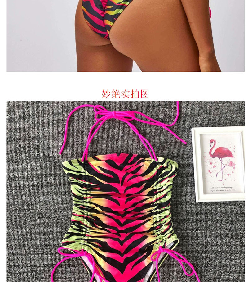 Fashion Gradient Bandage Drawstring One Piece Swimsuit,One Pieces