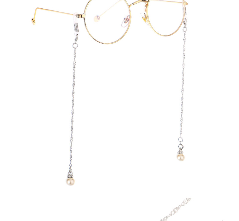 Fashion Silver Wings Pearl Multi-function Double Buckle Glasses Chain,Sunglasses Chain