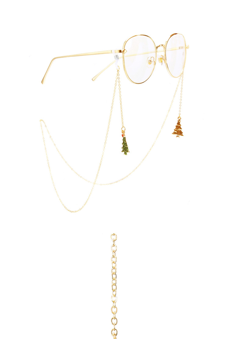 Fashion Gold Non-slip Metal Christmas Tree Glasses Chain,Sunglasses Chain
