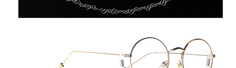 Fashion Silver Stainless Steel Heart Color Anti-slip Glasses Chain,Sunglasses Chain