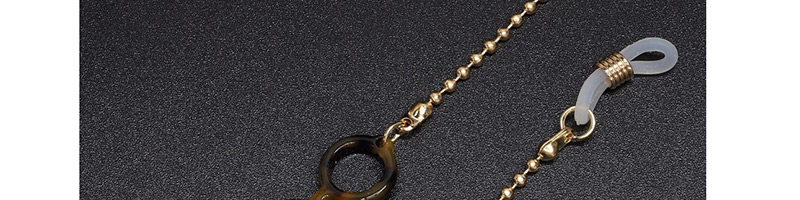 Fashion Gold Color-protection Beaded Chain Leopard-slip Anti-slip Glasses Chain,Sunglasses Chain