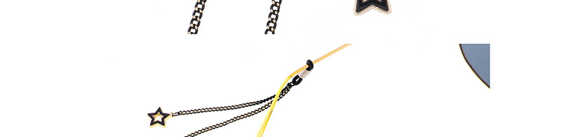Fashion Black Hanging Neck Five-pointed Star Does Not Fade Chain Glasses Chain,Sunglasses Chain