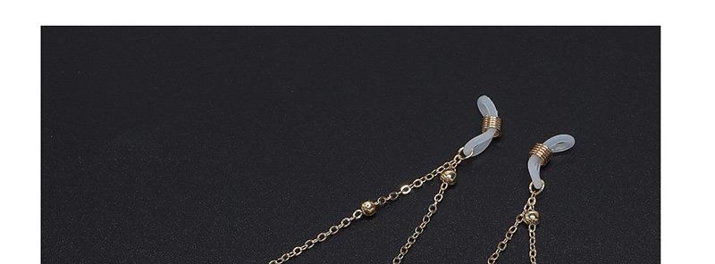 Fashion Gold Heart-shaped Hollow Color Protection Beaded Metal Chain Glasses Chain,Sunglasses Chain