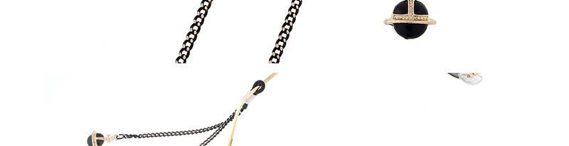 Fashion Black Hanging Neck Saturn Satellite Does Not Fade Chain Glasses Chain,Sunglasses Chain