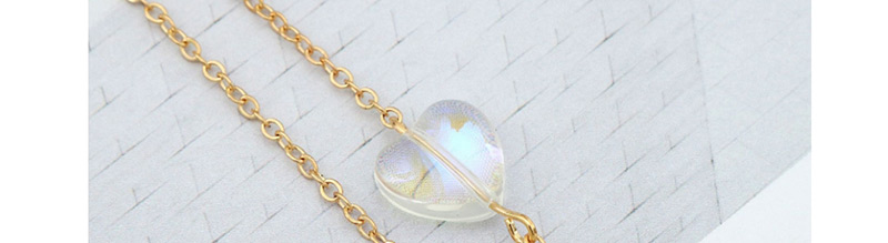 Fashion Gold Heart Crystal Eye Chain 70cmab Beads,Sunglasses Chain