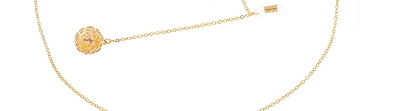 Fashion Gold Non-slip Metal-encrusted Hollow Ball Chain,Sunglasses Chain