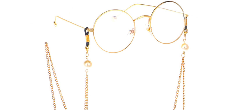 Fashion Silver Metal Round Large Frame Pearl Chain Glasses Chain,Sunglasses Chain