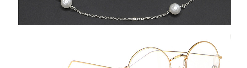 Fashion Silver Pearl Eye Chain 70cm,Sunglasses Chain