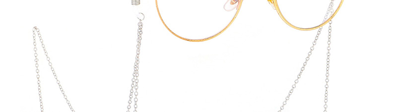 Fashion Silver Non-slip Metal Color Lock Skull Key Glasses Chain,Sunglasses Chain