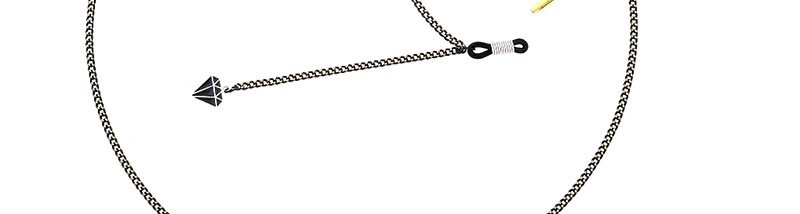 Fashion Black Hanging Neck Painted Diamonds Do Not Fade Chain Glasses Chain,Sunglasses Chain