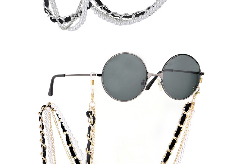 Fashion Gold Non-slip Metal Multilayer Tassel Pearl Glasses Chain,Sunglasses Chain