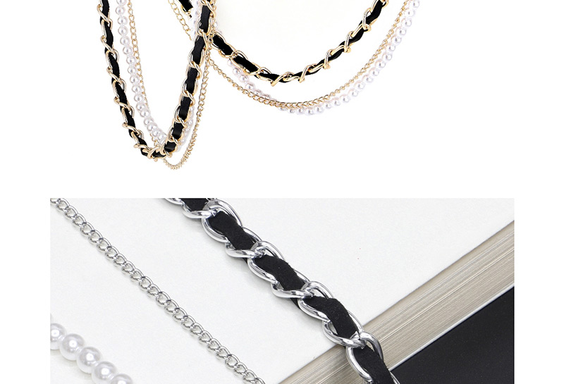 Fashion Gold Non-slip Metal Multilayer Tassel Pearl Glasses Chain,Sunglasses Chain