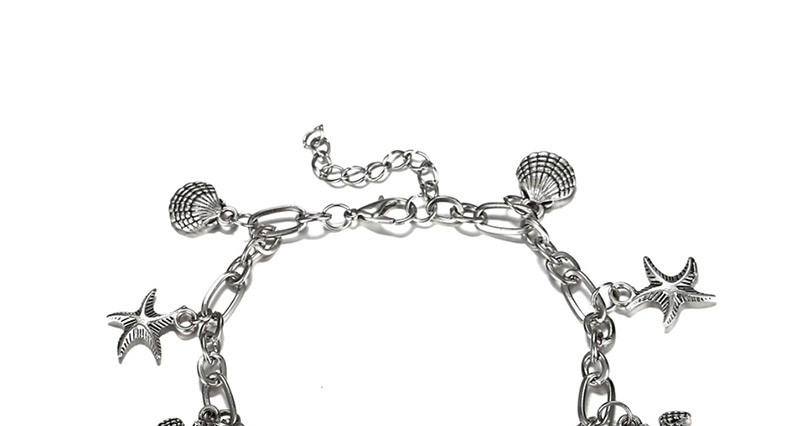 Fashion Silver Starfish Wave Shell Anklet,Fashion Anklets
