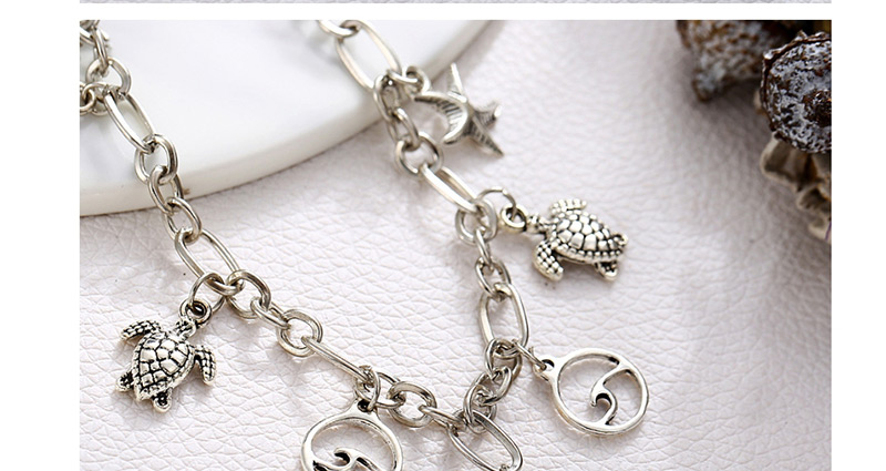 Fashion Silver Starfish Wave Shell Anklet,Fashion Anklets