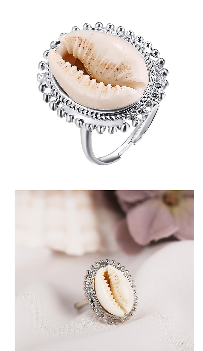 Fashion Gold Alloy Inlaid Shell Open Ring,Fashion Rings
