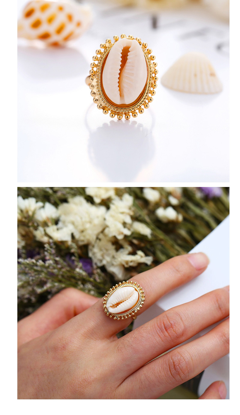 Fashion Gold Alloy Inlaid Shell Open Ring,Fashion Rings