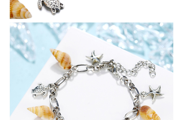 Fashion Silver Conch Metal Shell Turtle Anklet,Fashion Anklets