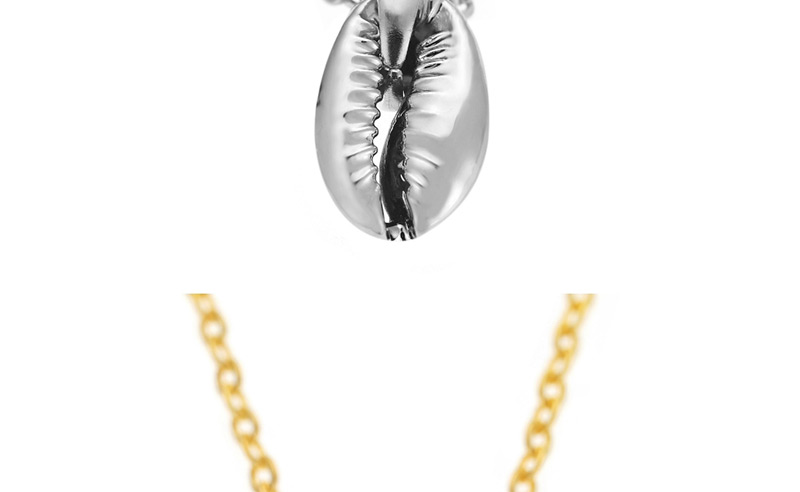 Fashion Gold Single Layer Shell Necklace,Pendants