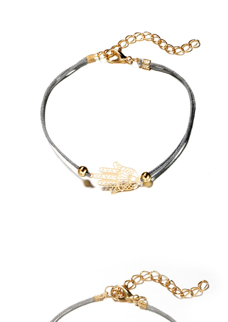 Fashion Gold Palm Love Map Circle Tassel Bracelet Five-piece,Fashion Bracelets