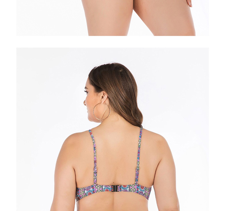 Fashion Purple Big Cup Swimsuit,Swimwear Plus Size