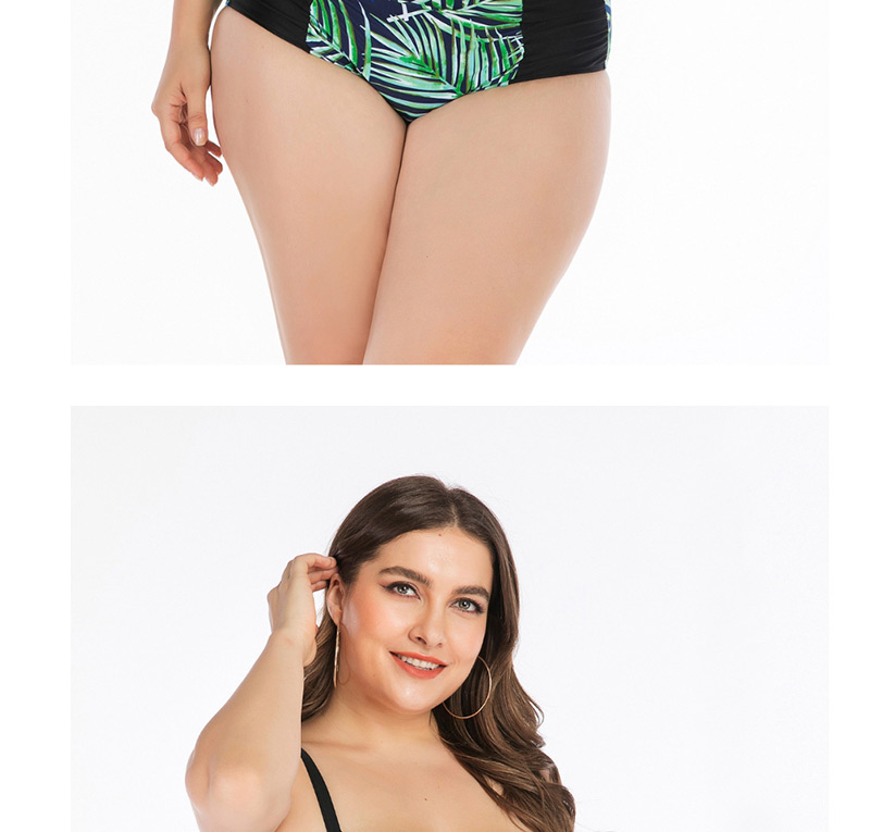 Fashion Green Big Cup Swimsuit,Swimwear Plus Size