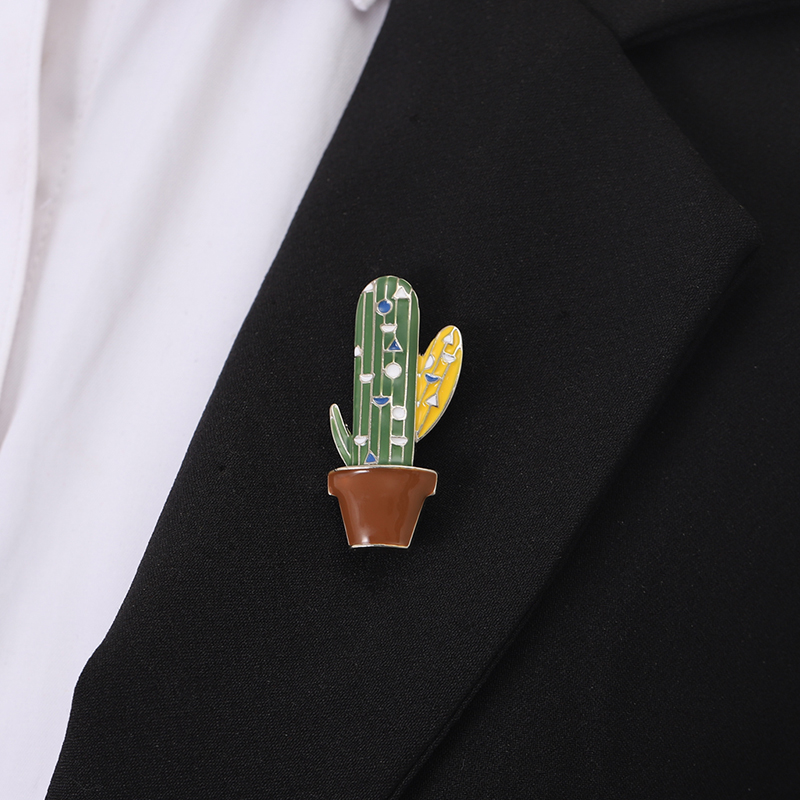 Fashion Red Alloy Drip Cactus Brooch,Korean Brooches