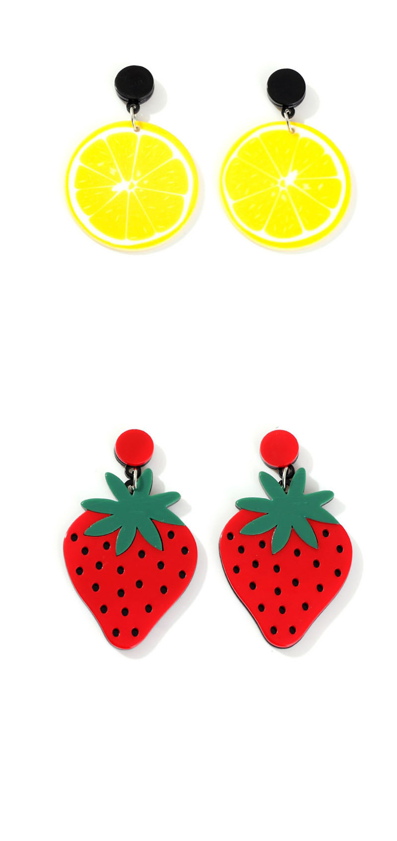 Fashion Orange Yellow Acrylic Fruit Earrings,Drop Earrings