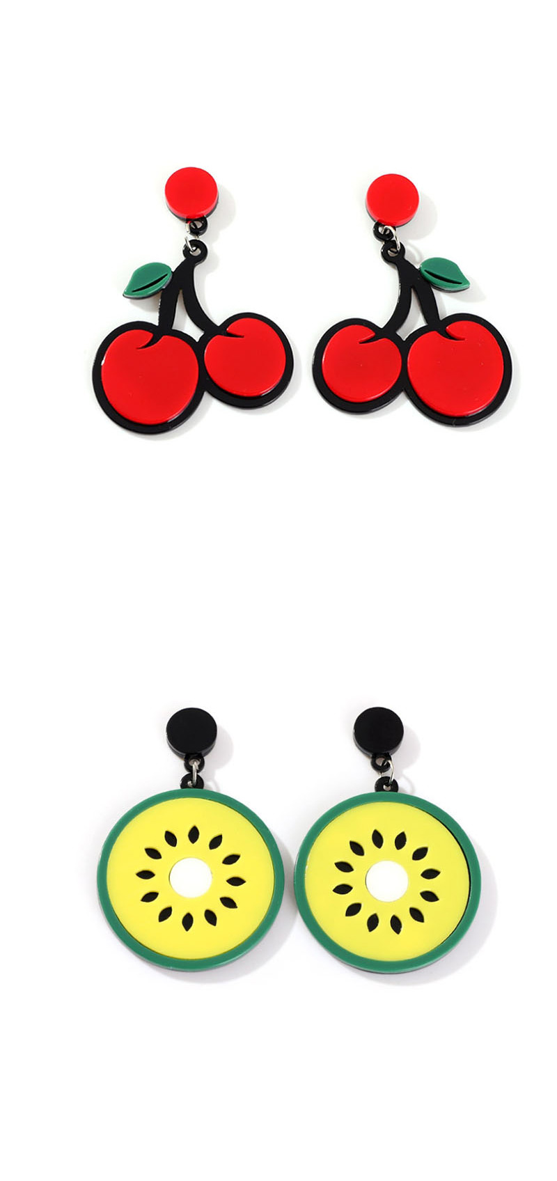Fashion Cherry Red Acrylic Fruit Earrings,Drop Earrings