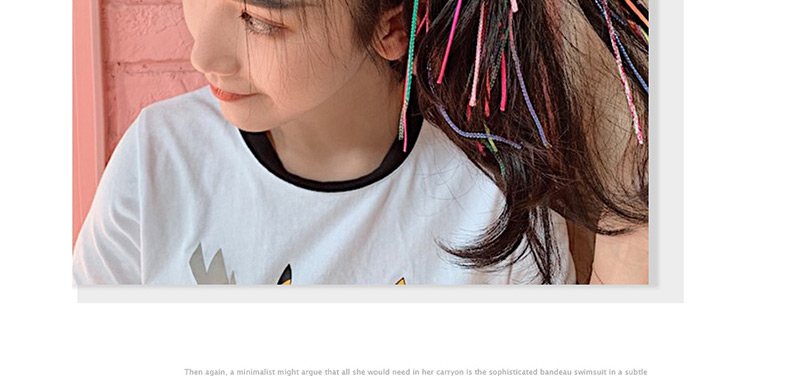 Fashion Gradient Bright Color Rope Mm (root) Gradient Rubber Band,Hair Ring