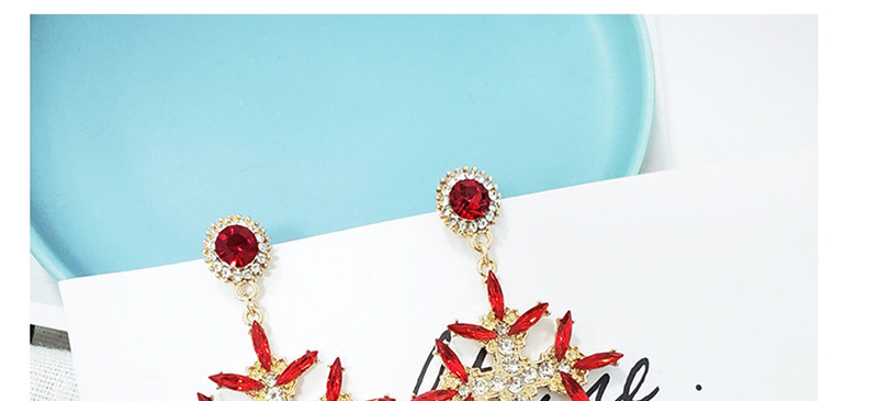 Fashion Red Cross Flower Earrings,Drop Earrings