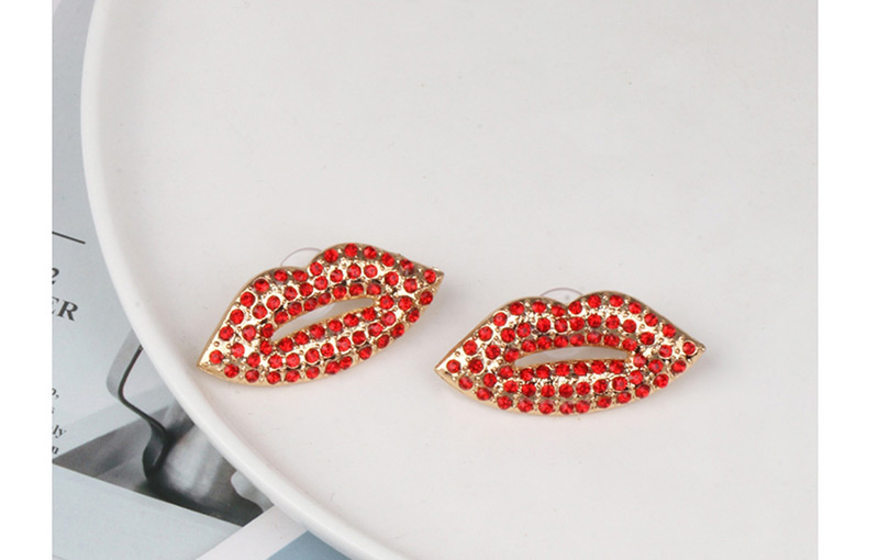 Fashion Red Flame Red Lip Stud,Stud Earrings