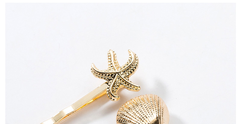 Fashion Blue Alloy Resin Starfish Shell Hairpin Three-piece,Hairpins