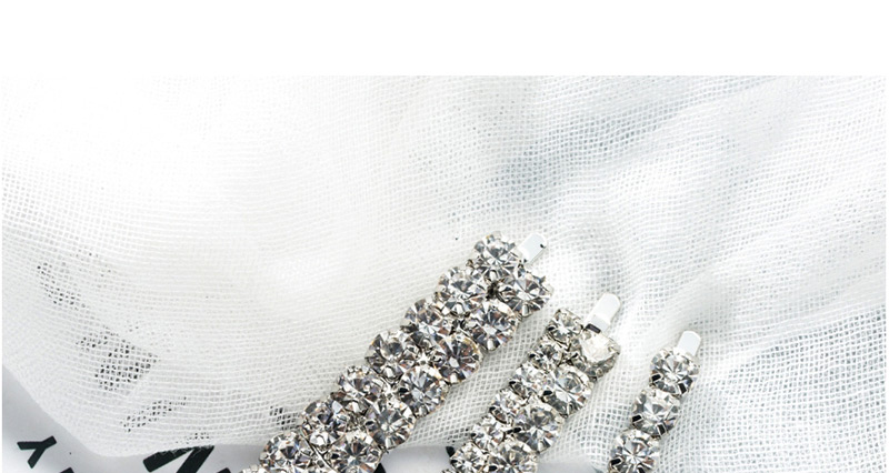 Fashion Silver Acrylic Diamond Hair Clip Three-piece,Hairpins