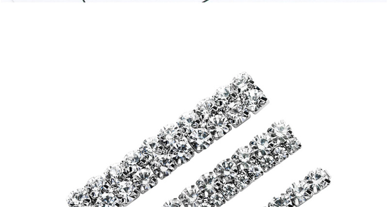 Fashion Silver Acrylic Diamond Hair Clip Three-piece,Hairpins