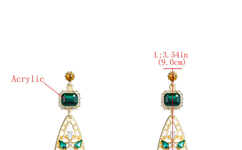 Fashion Gold  Silver Pin Metal Diamond Flower Earrings,Drop Earrings