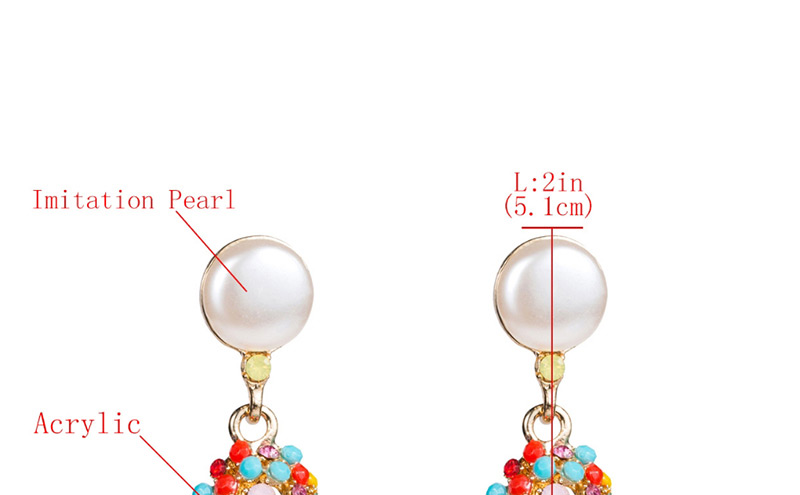 Fashion Color Drop-shaped Acrylic Stud Earrings,Drop Earrings