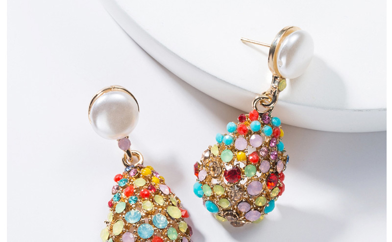 Fashion Color Drop-shaped Acrylic Stud Earrings,Drop Earrings