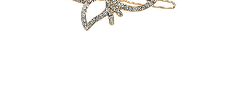 Fashion Gold Openwork Lotus-studded Hair Clip,Hairpins