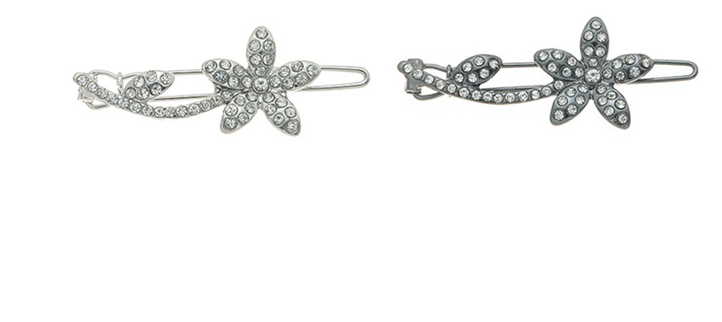 Fashion Silver Plum Blossoms With Diamond Hair Clips,Hairpins