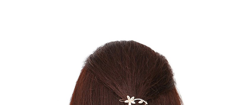 Fashion Gold Plum Blossoms With Diamond Hair Clips,Hairpins