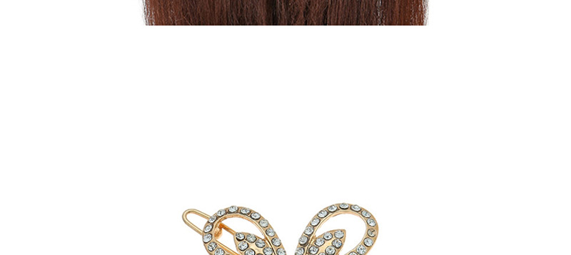 Fashion Black Geometric Flower Butterfly Hollow Diamond-studded Hairpin,Hairpins