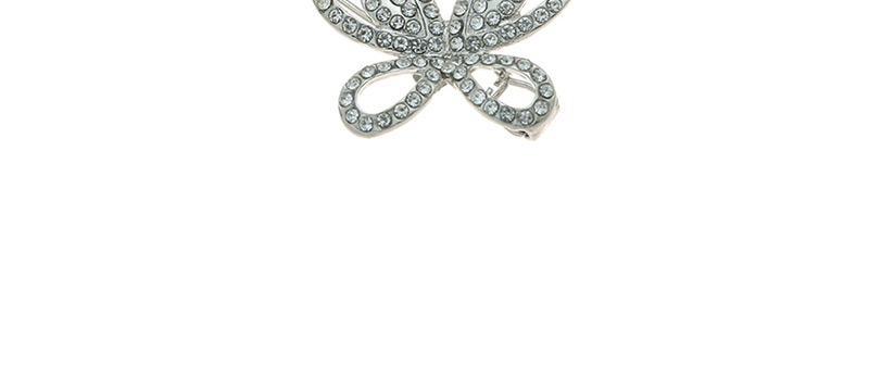 Fashion Silver Geometric Flower Butterfly Hollow Diamond-studded Hairpin,Hairpins