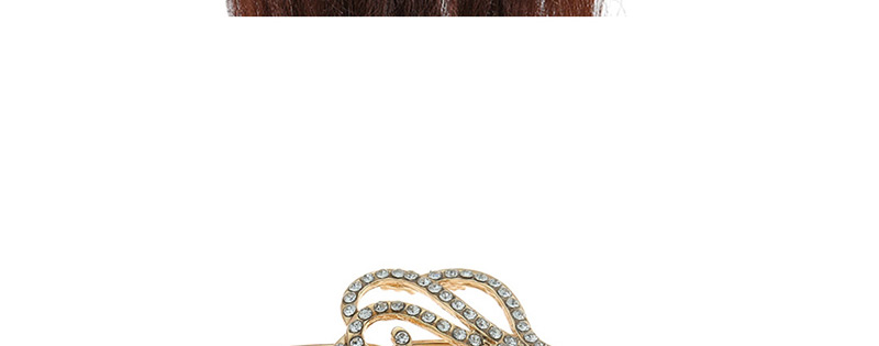 Fashion Black Openwork Flower-studded Hair Clip,Hairpins