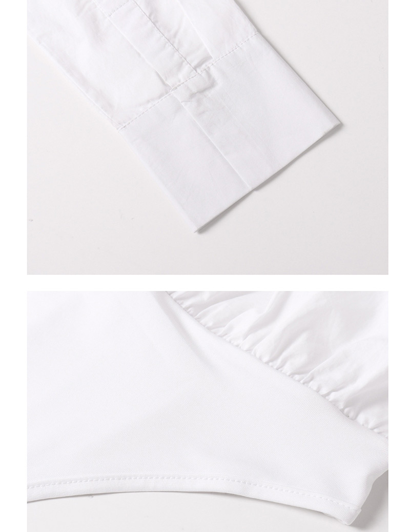 Fashion White Lace-up Shirt Sunscreen Jumpsuit,Pants