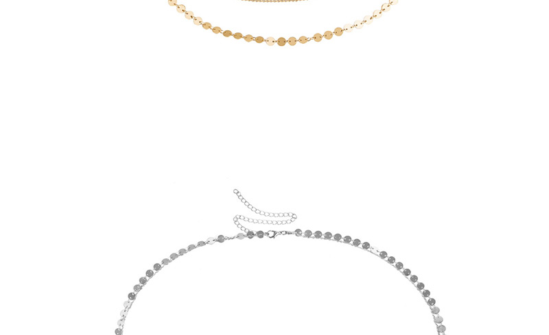 Fashion White K Copper Beads Geometric Copper Sequin Chain Body Chain,Body Chain