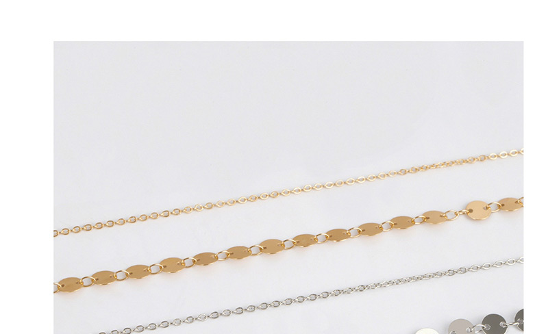 Fashion Gold Copper Beads Geometric Copper Sequin Chain Body Chain,Body Chain